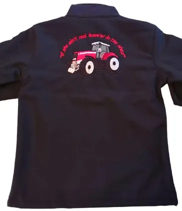 Soft shell jacket tractor logo
